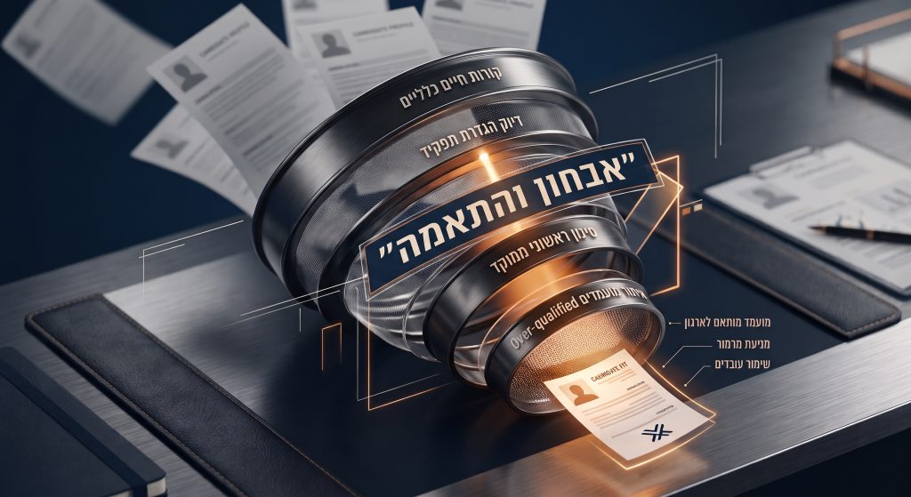 משפך סינון גיוס למשאבי אנוש - אבחון והתאמה למניעת שחיקת עובדים